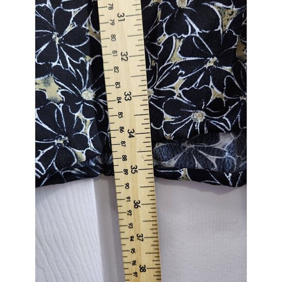 Habitat Clothes To Live In Black And Gold Floral Tank Dress Shark Hem Size Small - Picture 8 of 12